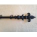 Wrought Iron Metal Double rail curtain voile pole rod with rings and fittings 